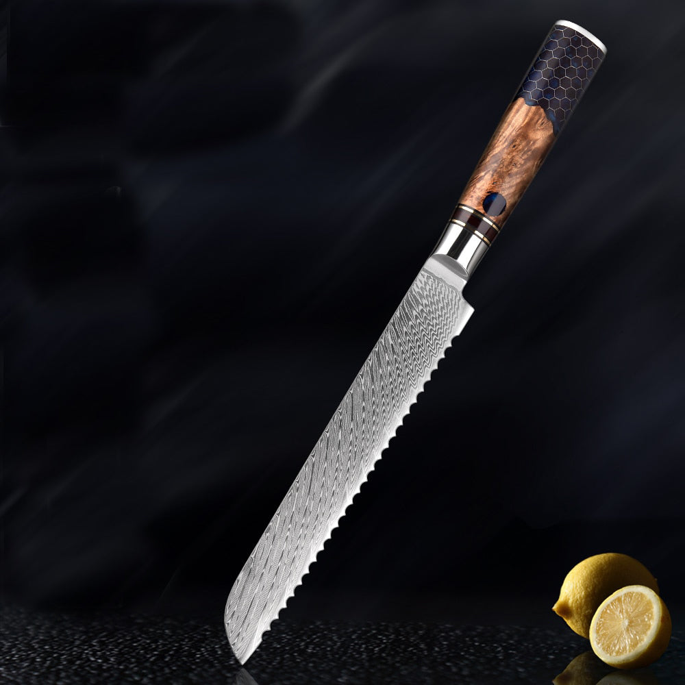 Kiba Damascus Pankiri - Bread Knife