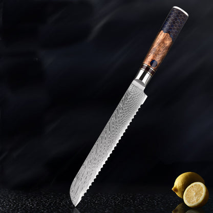 Kiba Damascus Pankiri - Bread Knife