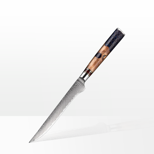 Kiba Damascus Honesuki - Boning Knife