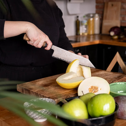 Couteau de chef Bunka 20 cm  – Seki Kyuba NIJI Bleu méditerranéen