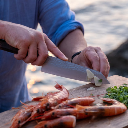 Couteau de Chef Bunka 18 cm –  Seki Kyuba KATA Bleu méditerranéen