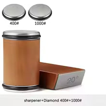 Rolling Knife Sharpener with 400/1000 Diamond Stone & Angle Guide