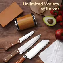 Rolling Knife Sharpener with 400/1000 Diamond Stone & Angle Guide