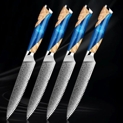 Umi Damascus Steak Knife Bundle