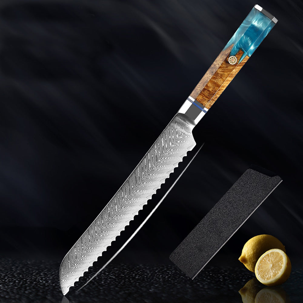 Sora Damascus Pankiri - Bread Knife