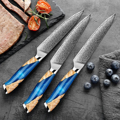 Umi Damascus Steak Knife Bundle