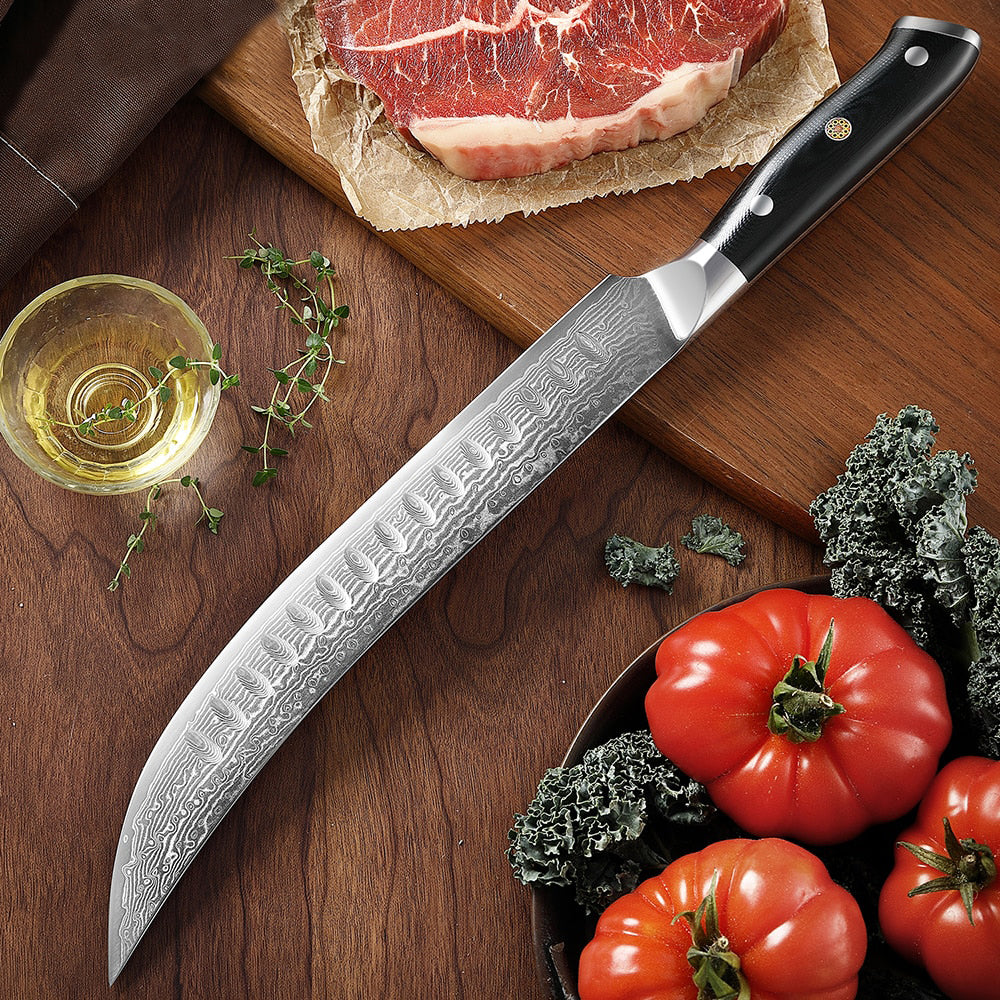 Kuro Damascus Ham Knife