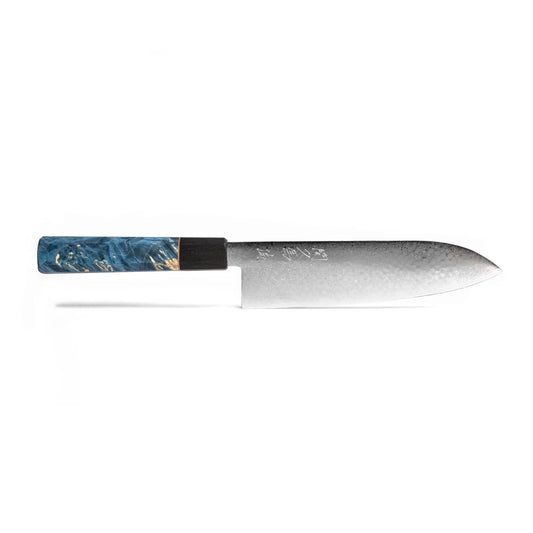 🎉 Tu Santoku RYU 18 cm – Cuchillo Japonés de Acero Damasco VG10 CR