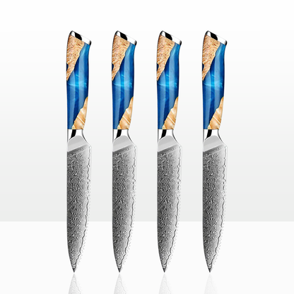 Umi Damascus Steak Knife Bundle