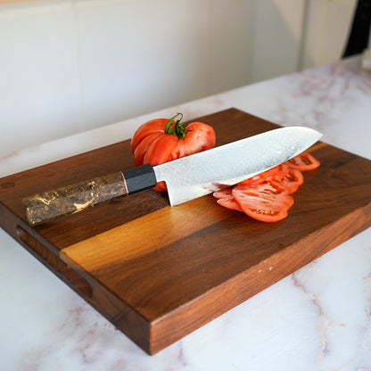 🎉 Tu Santoku RYU 18 cm – Cuchillo Japonés de Acero Damasco VG10 M2